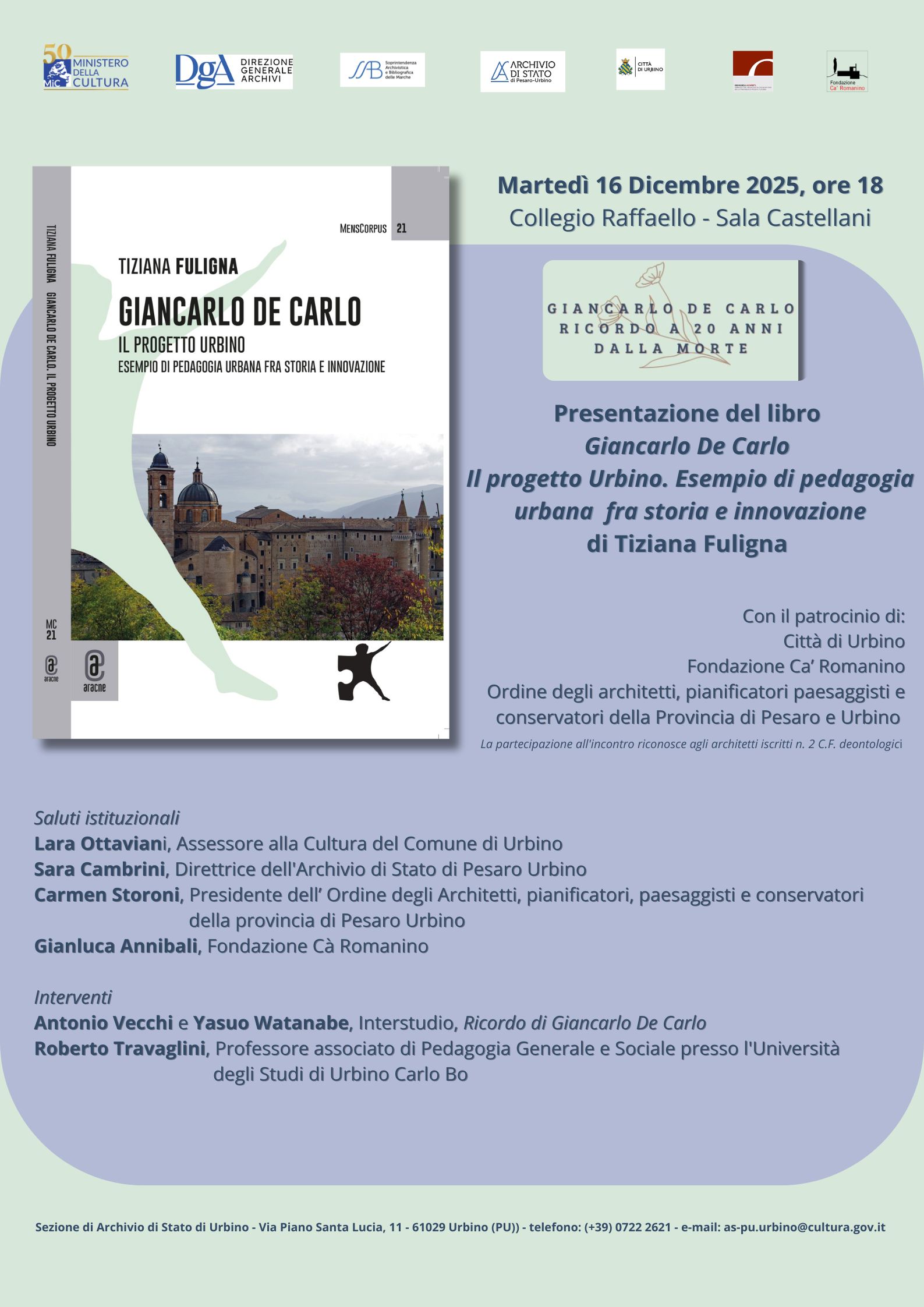 Giancarlo De Carlo - Il progetto Urbino. Esempio di pedagogia urbana fra storia e innovazione